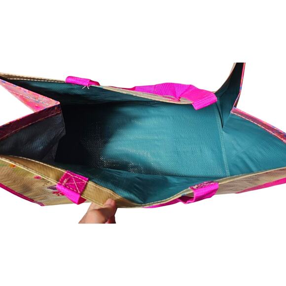 Carry All Happy Tote Bag Love Hope Peace Natural Life - Picture 2 of 6